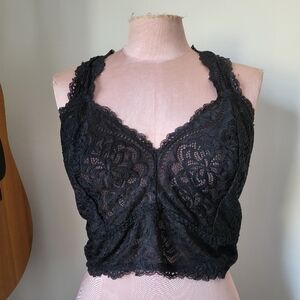 Torrid Curve Black Lace Racerback Bralette Unlined 3